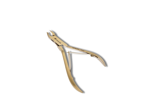 PROGLINE cążki do skórek tytanowe złote mat 10cm ostrze 3mm | CN704.STG
