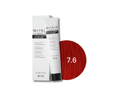 BE HAIR BE COLOR 12 MINUTE farba do włosów bez amoniaku 100 ml | 7.6
