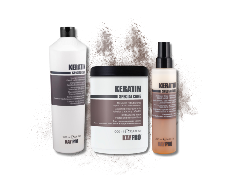KAYPRO KERATIN zestaw | szampon 1000 ml + maska 1000 ml + spray 200 ml - 2