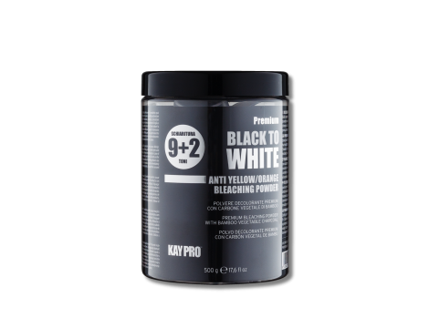 KAYPRO BLACK TO WHITE rozjaśniacz w proszku czarny 9+2 tony 500 g
