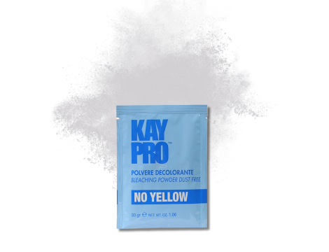 KAYPRO NO YELLOW rozjaśniacz bezpyłowy do 5-6 tonów Niebieski 30 g - 2