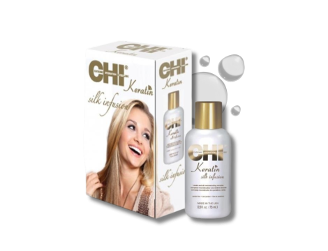 FAROUK CHI KERATIN Silk Infusion jedwab z keratyną odbudowujący włosy 15 ml - 2
