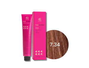 RR LINE REAL COLOR profesjonalna farba do włosów w kremie 100 ml | 7.34