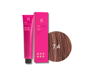 RR LINE REAL COLOR profesjonalna farba do włosów w kremie 100 ml | 7.4