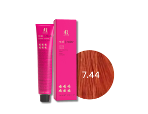 RR LINE REAL COLOR profesjonalna farba do włosów w kremie 100 ml | 7.44