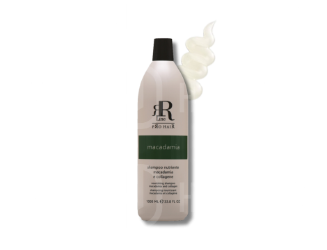 RR LINE REAL MACADAMIA regenerujący szampon nawilżający z kolagenem 1000 ml - 2