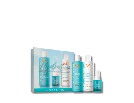 MOROCCANOIL HYDRATION zestaw | szampon + odżywka + leave-in + balsam