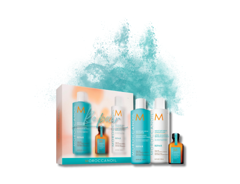 MOROCCANOIL REPAIR zestaw naprawczy | szampon + odżywka + olejek + balsam - 2