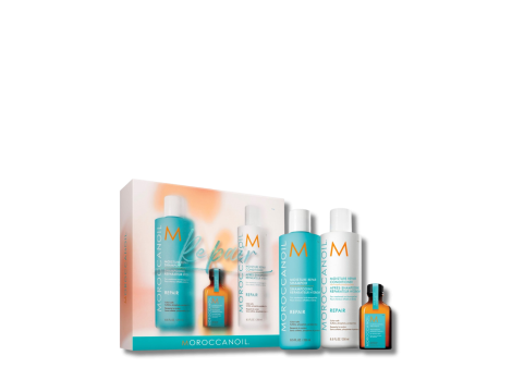 MOROCCANOIL REPAIR zestaw naprawczy | szampon + odżywka + olejek + balsam