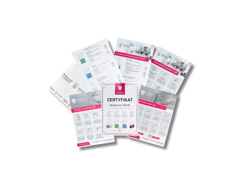 MEDISEPT Bezpieczny Salon Beauty | CERTYFIKAT + MATERIAŁY INFORMACYJNE