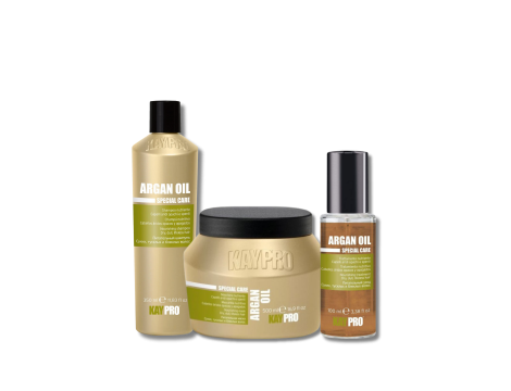 KAYPRO ARGAN OIL zestaw | szampon 350 ml + maska 500 ml + serum 100 ml