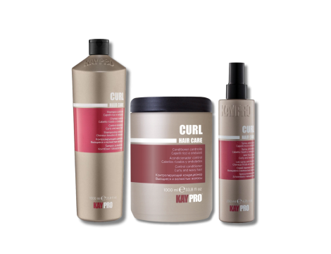 KAYPRO CURL zestaw loki | szampon 1000 ml + odżywka 1000 ml + spray 200 ml