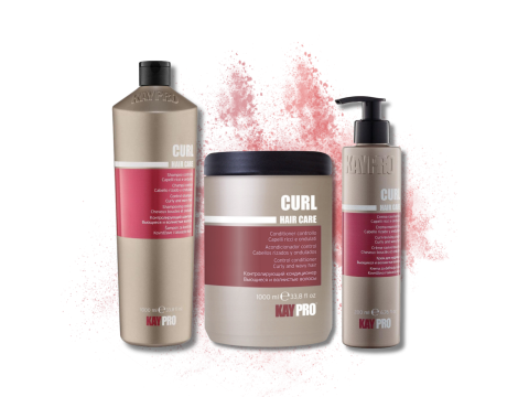 KAYPRO CURL zestaw loki | szampon 1000 ml + odżywka 1000 ml + krem 200 ml - 2