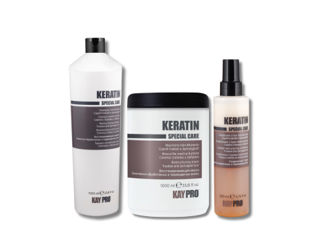 KAYPRO KERATIN zestaw | szampon 1000 ml + maska 1000 ml + spray 200 ml