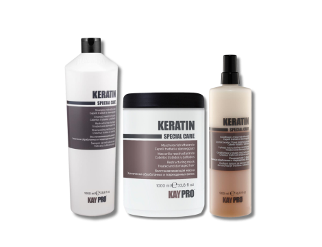 KAYPRO KERATIN zestaw | szampon 1000 ml + maska 1000 ml + spray 500 ml
