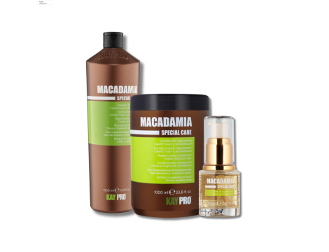 KAYPRO MACADAMIA zestaw | szampon 1000 ml + odżywka 1000 ml + serum 20 ml