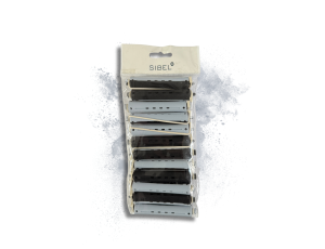 SIBEL długie wałki do trwałej 12 szt. szare + niebieskie | 16 mm - image 2