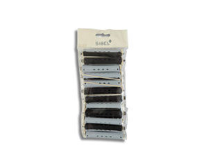 SIBEL długie wałki do trwałej 12 szt. szare + niebieskie | 16 mm