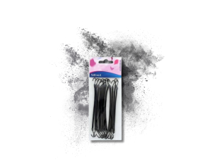 SIBEL gumki miękkie do włosów z haczykiem 12 szt. | Czarne - image 2