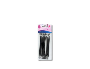 SIBEL gumki miękkie do włosów z haczykiem 12 szt. | Czarne