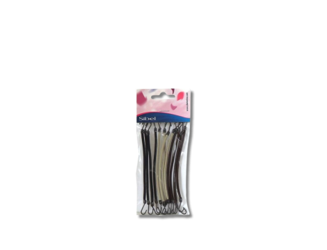 SIBEL gumki miękkie do włosów z haczykiem 12 szt. | Wielokolorowe