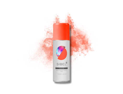 SIBEL HAIR COLOUR SPRAY FLUO lakier fluorescencyjny 125 ml | Czerwony - 2