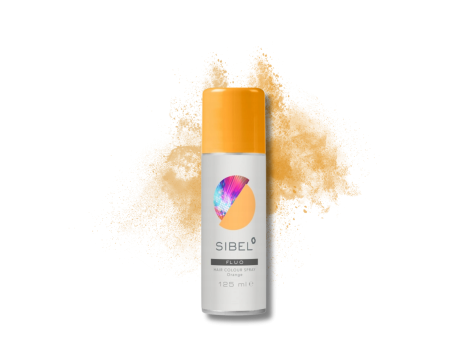 SIBEL HAIR COLOUR SPRAY FLUO lakier fluorescencyjny 125 ml | Pomarańczowy - 2