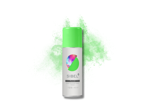 SIBEL HAIR COLOUR SPRAY FLUO lakier fluorescencyjny 125 ml | Zielony - 2
