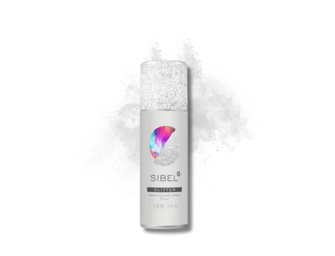 SIBEL HAIR COLOUR SPRAY GLITTER lakier z brokatem 125 ml | Srebrny - 2