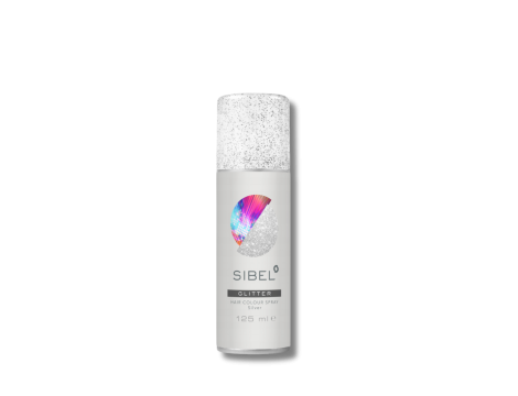 SIBEL HAIR COLOUR SPRAY GLITTER lakier z brokatem 125 ml | Srebrny