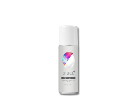 SIBEL HAIR COLOUR SPRAY METALLIC lakier metaliczny 125 ml | Biały