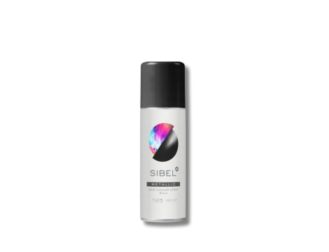 SIBEL HAIR COLOUR SPRAY METALLIC lakier metaliczny 125 ml | Czarny