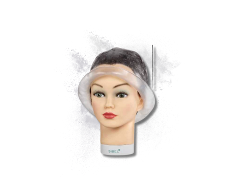 SIBEL LORY czepek silikonowy do pasemek z rantem przeciw kapaniu + szydełko - 2