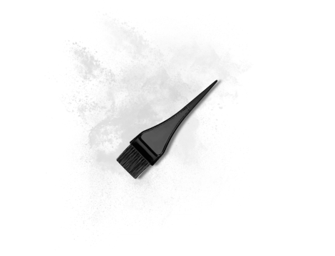 SIBEL pędzel pędzelek  do farbowania włosów krótki czarny - 2