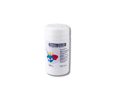 SIBEL TURBO TOUCH chusteczki do zmywania - pudełko z dozownikiem 100 szt.