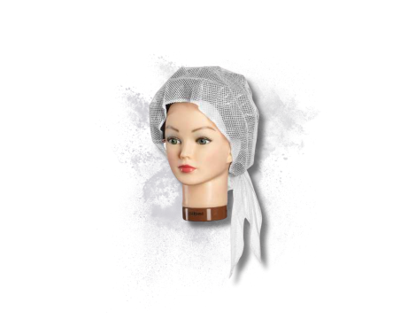 SIBEL RESILLE siatka do włosów wiązana średnie oczka | Biała - 2