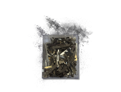 SIBEL klipsy metalowe pojedyncze 1-bolcowe | 100 szt. - 2