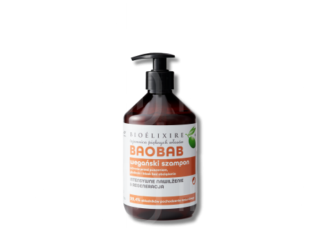 BIOELIXIRE ESSENTIAL Vegan Baobab szampon nawilżający do włosów 500 ml