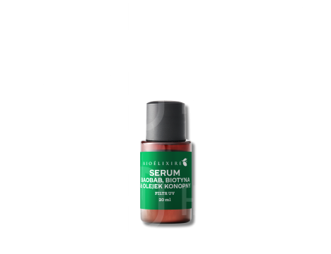 BIOELIXIRE SERUM Silikonowe z baobabem, biotyną i filtrami UV 20 ml