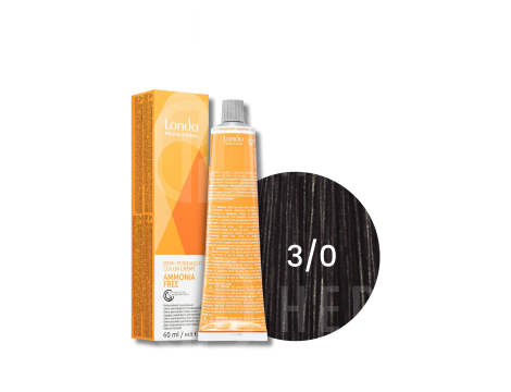 LONDA PROFESSIONAL AMMONIA FREE półtrwała farba do włosów 60 ml | 3/0