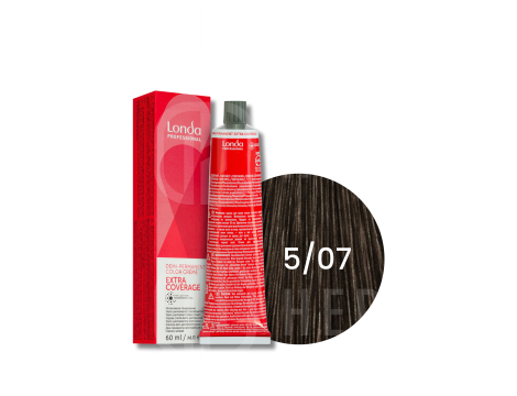 LONDA PROFESSIONAL EXTRA COVERAGE półtrwała farba do włosów 60 ml | 5/07