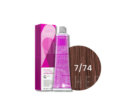 LONDA PROFESSIONAL EXTRA RICH trwała farba do włosów 60 ml | 7/74