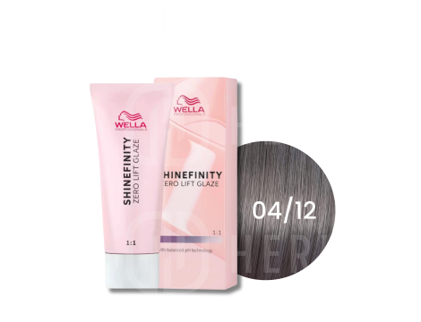 WELLA SHINEFINITY Zero Lift Glaze półtrwała farba do włosów 60 ml | 04/12