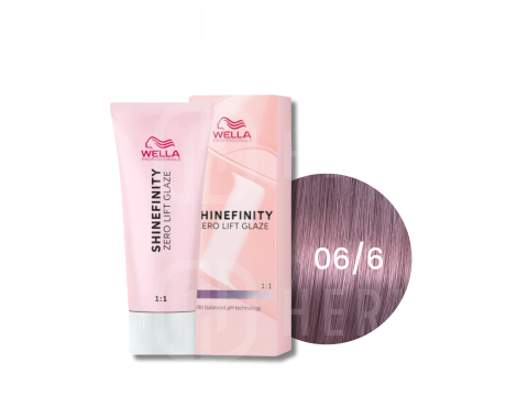 WELLA SHINEFINITY Zero Lift Glaze półtrwała farba do włosów 60 ml | 06/6