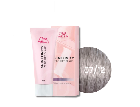 WELLA SHINEFINITY Zero Lift Glaze półtrwała farba do włosów 60 ml | 07/12