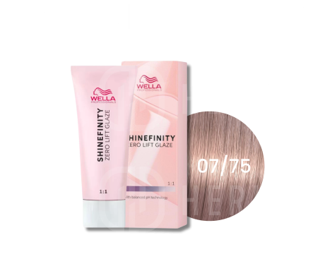 WELLA SHINEFINITY Zero Lift Glaze półtrwała farba do włosów 60 ml | 07/75