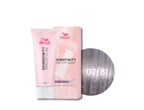 WELLA SHINEFINITY Zero Lift Glaze półtrwała farba do włosów 60 ml | 07/81