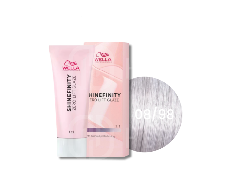 WELLA SHINEFINITY Zero Lift Glaze półtrwała farba do włosów 60 ml | 08/98