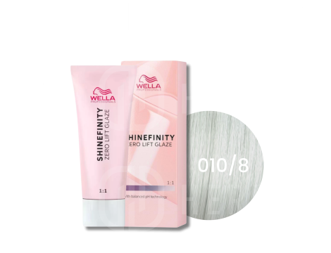 WELLA SHINEFINITY Zero Lift Glaze półtrwała farba do włosów 60 ml | 010/8