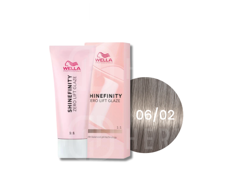 WELLA SHINEFINITY Zero Lift Glaze półtrwała farba do włosów 60 ml | 06/02